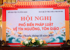 Hội nghị phổ biến pháp luật về tín ngưỡng, tôn giáo tại chùa Thanh Hà
